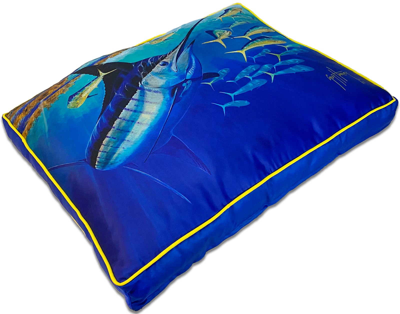 Guy Harvey sailfish blue escape dog bed