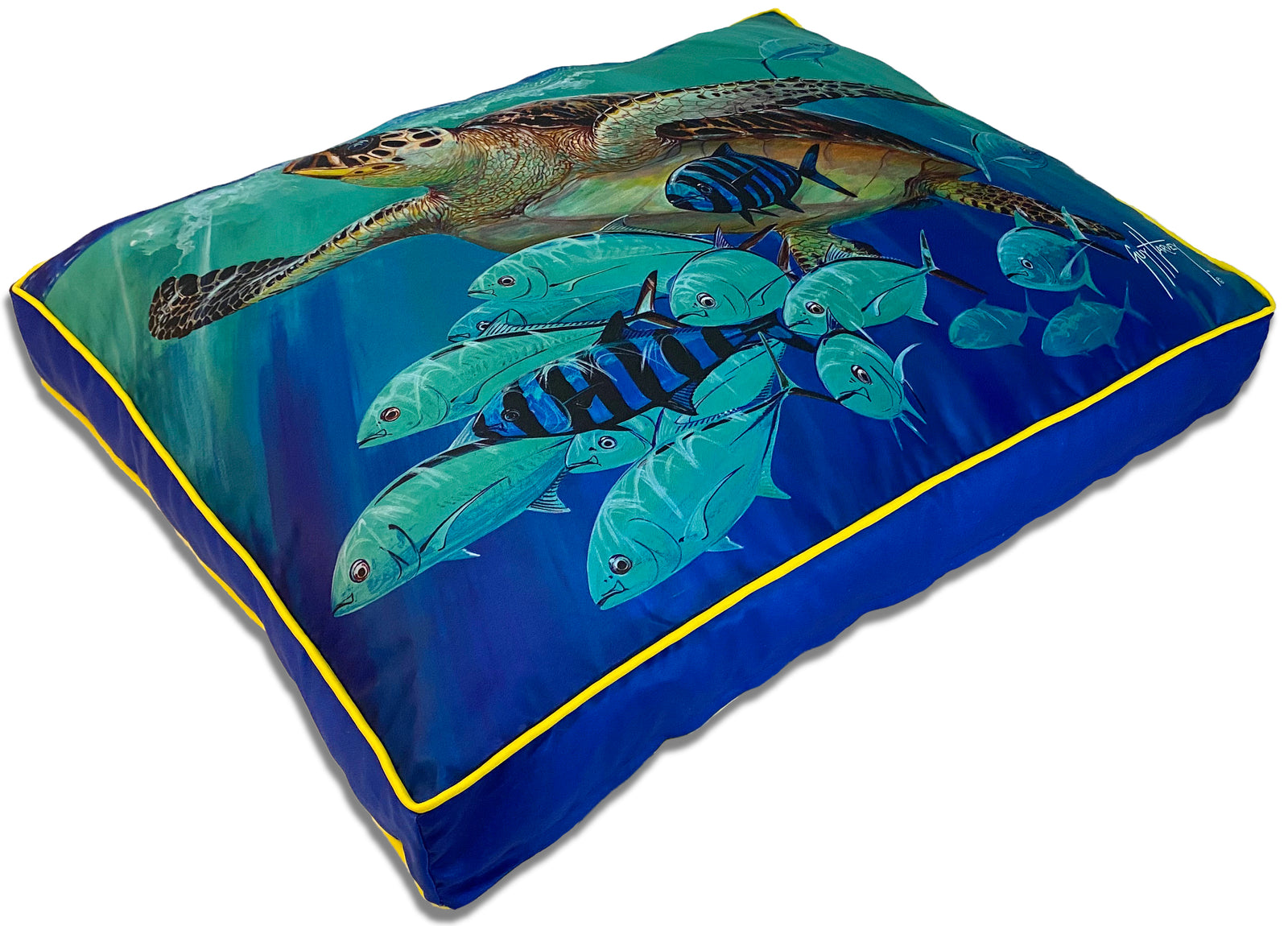 Guy Harvey hawksbill caravan turtle dog bed 